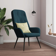 Load image into Gallery viewer, Poltrona Relax Blu in Velluto