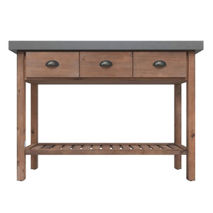 Mobiletto Consolle 110x35x80 cm in Legno Massello di Abete