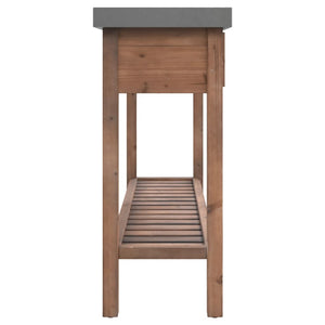 Mobiletto Consolle 110x35x80 cm in Legno Massello di Abete