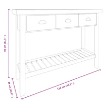 Load image into Gallery viewer, Mobiletto Consolle 110x35x80 cm in Legno Massello di Abete