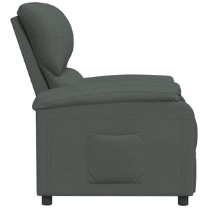 Poltrona Reclinabile in Tessuto Grigio Scuro