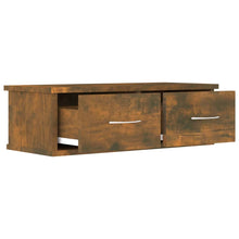 Load image into Gallery viewer, Mobiletto a Parete 2 Cassetti Rovere Fumo 60x26x18,5cm Legno Ingegnerizzato