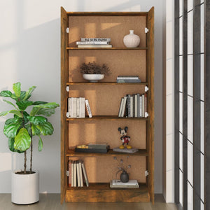 Armadio/Libreria Rovere Fumo 82,5x30,5x185,5 cm in Legno Multistrato
