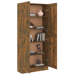 Armadio/Libreria Rovere Fumo 82,5x30,5x185,5 cm in Legno Multistrato
