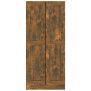 Armadio/Libreria Rovere Fumo 82,5x30,5x185,5 cm in Legno Multistrato
