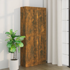 Armadio/Libreria Rovere Fumo 82,5x30,5x185,5 cm in Legno Multistrato
