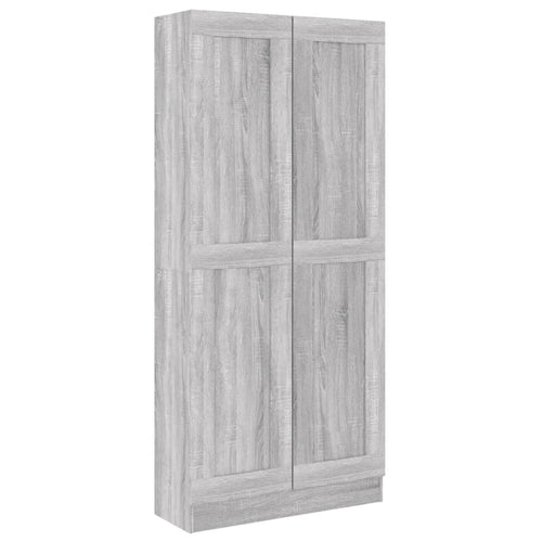 Libreria Armadio Grigio Sonoma 82,5x30,5x185,5 cm in Legno Multistrato