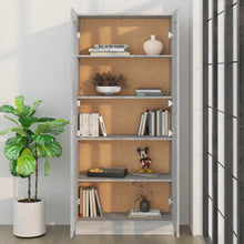 Indlæs billede til gallerivisning Libreria Armadio Grigio Sonoma 82,5x30,5x185,5 cm in Legno Multistrato