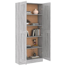 Indlæs billede til gallerivisning Libreria Armadio Grigio Sonoma 82,5x30,5x185,5 cm in Legno Multistrato