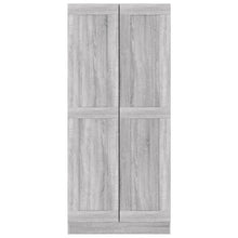 Indlæs billede til gallerivisning Libreria Armadio Grigio Sonoma 82,5x30,5x185,5 cm in Legno Multistrato