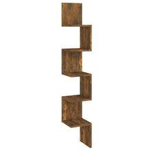 Laden Sie das Bild in den Galerie-Viewer, Mensola a Muro a Serpentina Rovere Fumo 20x20x127,5cm Legno Multistrato