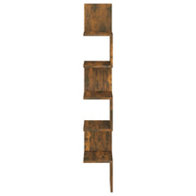 Laden Sie das Bild in den Galerie-Viewer, Mensola a Muro a Serpentina Rovere Fumo 20x20x127,5cm Legno Multistrato