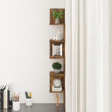 Laden Sie das Bild in den Galerie-Viewer, Mensola a Muro a Serpentina Rovere Fumo 20x20x127,5cm Legno Multistrato