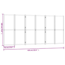 Load image into Gallery viewer, Separè 6 Pannelli Bianco Crema 420x180 cm in legno