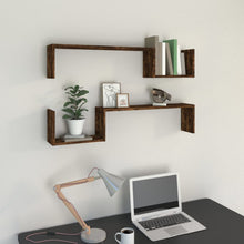 Load image into Gallery viewer, Mensole 2 pz Rovere Fumo 100x15x20 cm in Legno Multistrato