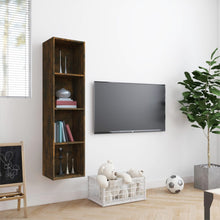 Carica l&#39;immagine nel visualizzatore di Gallery, Libreria/Mobile TV Rovere Fumo 143x30x36cm in Legno Multistrato