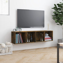 Carica l&#39;immagine nel visualizzatore di Gallery, Libreria/Mobile TV Rovere Fumo 143x30x36cm in Legno Multistrato