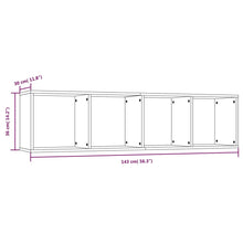 Carica l&#39;immagine nel visualizzatore di Gallery, Libreria/Mobile TV Rovere Fumo 143x30x36cm in Legno Multistrato
