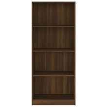 Indlæs billede til gallerivisning Libreria 4 Ripiani Rovere Marrone 60x24x142cm Legno Multistrato
