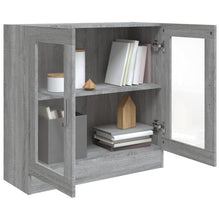 Carica l&#39;immagine nel visualizzatore di Gallery, Mobile Vetrina Grigio Sonoma 82,5x30,5x80 cm Legno Multistrato