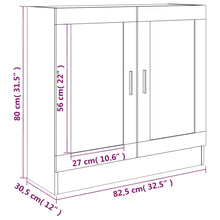 Carica l&#39;immagine nel visualizzatore di Gallery, Mobile Vetrina Grigio Sonoma 82,5x30,5x80 cm Legno Multistrato