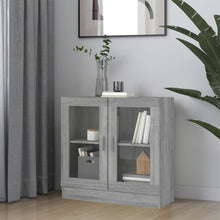 Carica l&#39;immagine nel visualizzatore di Gallery, Mobile Vetrina Grigio Sonoma 82,5x30,5x80 cm Legno Multistrato