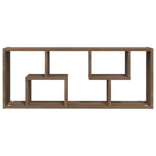 Mensola a Muro Rovere Marrone 36x16x90 cm in Legno Multistrato