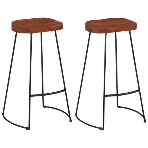 Sgabelli da Bar 2 pz 50x40x78 cm Legno Massello di Mango