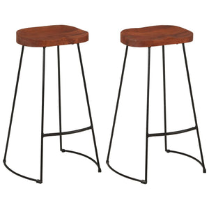 Sgabelli da Bar 2 pz 50x40x78 cm Legno Massello di Mango