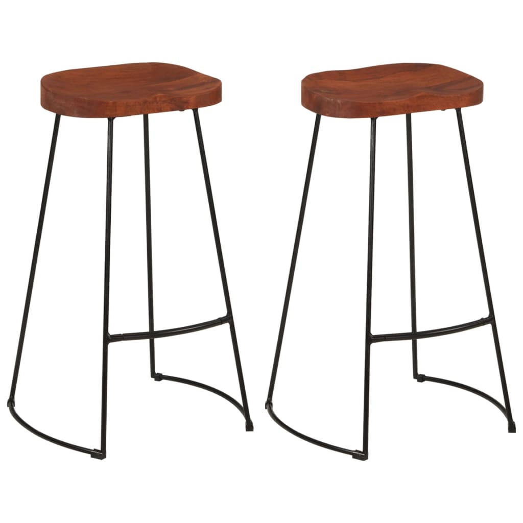 Sgabelli da Bar 2 pz 50x40x78 cm Legno Massello di Mango