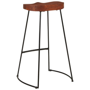 Sgabelli da Bar 2 pz 50x40x78 cm Legno Massello di Mango