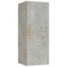 Charger l&#39;image dans la galerie, Armadietto a Muro Grigio Cemento 34,5x34x90cm Legno Multistrato