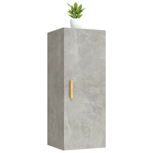 Charger l&#39;image dans la galerie, Armadietto a Muro Grigio Cemento 34,5x34x90cm Legno Multistrato