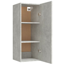 Charger l&#39;image dans la galerie, Armadietto a Muro Grigio Cemento 34,5x34x90cm Legno Multistrato