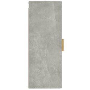 Armadietto a Muro Grigio Cemento 34,5x34x90cm Legno Multistrato