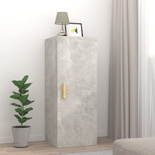 Charger l&#39;image dans la galerie, Armadietto a Muro Grigio Cemento 34,5x34x90cm Legno Multistrato