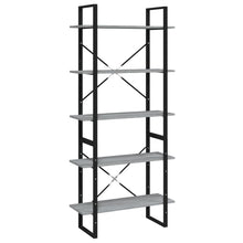 Indlæs billede til gallerivisning Libreria 5 Ripiani Grigio Sonoma 80x30x175 cm Legno Multistrato