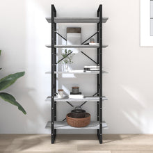 Indlæs billede til gallerivisning Libreria 5 Ripiani Grigio Sonoma 80x30x175 cm Legno Multistrato