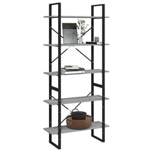 Indlæs billede til gallerivisning Libreria 5 Ripiani Grigio Sonoma 80x30x175 cm Legno Multistrato