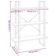 Indlæs billede til gallerivisning Libreria 5 Ripiani Grigio Sonoma 80x30x175 cm Legno Multistrato