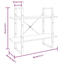 Indlæs billede til gallerivisning Libreria 5 Ripiani Grigio Sonoma 80x30x175 cm Legno Multistrato