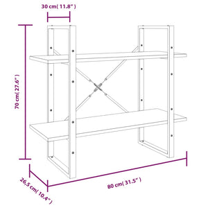 Libreria 5 Ripiani Grigio Sonoma 80x30x175 cm Legno Multistrato