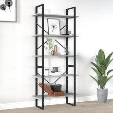 Indlæs billede til gallerivisning Libreria 5 Ripiani Grigio Sonoma 80x30x175 cm Legno Multistrato