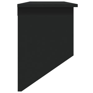 Appendiabiti a Muro 2 Antine Nero in Legno Multistrato e Rattan Naturale