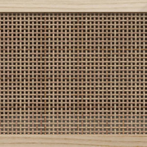 Appendiabiti a Muro 2 Antine Marrone in Legno Multistrato e Rattan Naturale