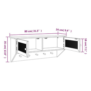 Appendiabiti a Muro 2 Antine Marrone in Legno Multistrato e Rattan Naturale