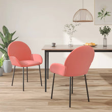 Indlæs billede til gallerivisning Sedie da Pranzo 2 pz Rosa in Velluto
