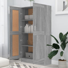 Indlæs billede til gallerivisning Libreria/Armadio Grigio Sonoma 82,5x30,5x150 cm in Legno Multistrato