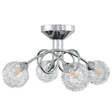 Load image into Gallery viewer, Lampada da Soffitto con Paralumi in Rete per 4 Luci LED G9