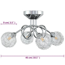 Load image into Gallery viewer, Lampada da Soffitto con Paralumi in Rete per 4 Luci LED G9